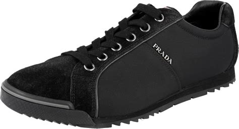 prada men's suede with nylon trainer sneaker nero black 4e2719|Prada Prax Sneaker (Men) .